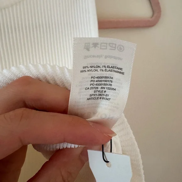 Babaton White Ribbed Top - Picture 4 of 4